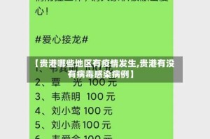 【贵港哪些地区有疫情发生,贵港有没有病毒感染病例】