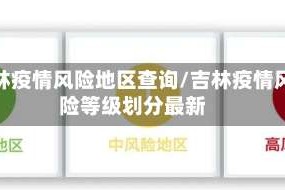 吉林疫情风险地区查询/吉林疫情风险等级划分最新