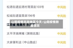 山阳疫情风险地区今天/山阳疫情数据情况