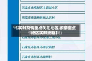 【实时疫情重点关注地区,疫情重点地区实时更新】