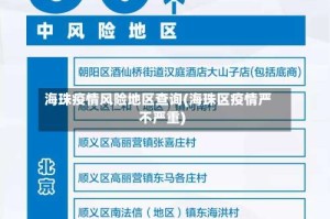 海珠疫情风险地区查询(海珠区疫情严不严重)