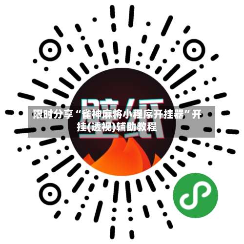 限时分享“雀神麻将小程序开挂器”开挂(透视)辅助教程-第2张图片