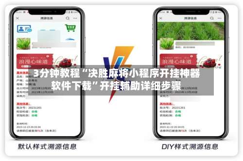 3分钟教程“决胜麻将小程序开挂神器软件下载”开挂辅助详细步骤-第2张图片