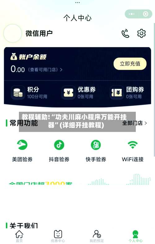 教程辅助!“功夫川麻小程序万能开挂器”(详细开挂教程)-第3张图片