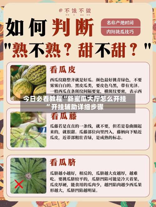 今日必看教程“新蜜瓜大厅怎么开挂”开挂辅助详细步骤-第1张图片