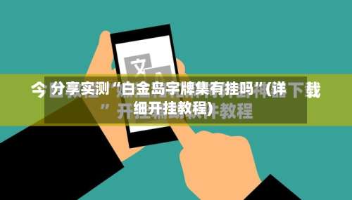 分享实测“白金岛字牌集有挂吗”(详细开挂教程)-第2张图片