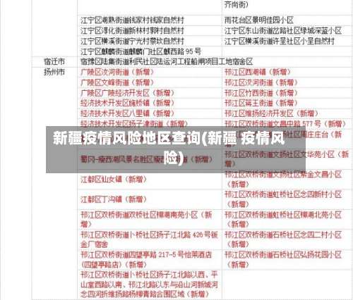 新疆疫情风险地区查询(新疆 疫情风险)-第3张图片