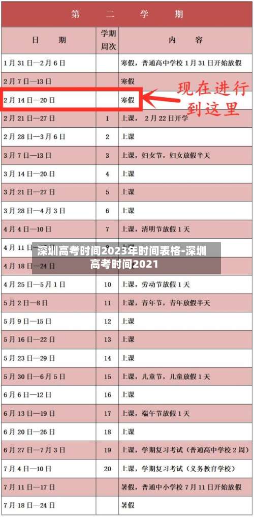 深圳高考时间2023年时间表格-深圳高考时间2021-第1张图片