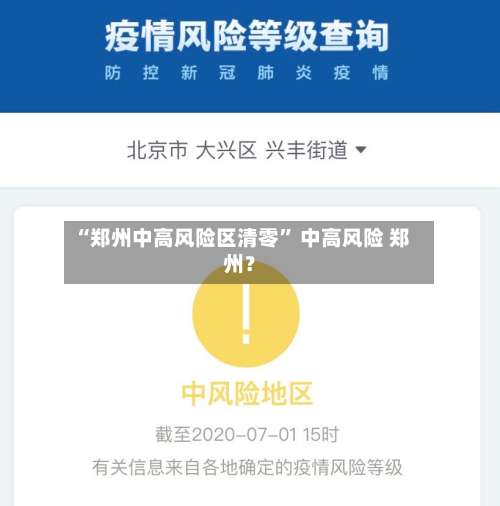 “郑州中高风险区清零” 中高风险 郑州？-第1张图片