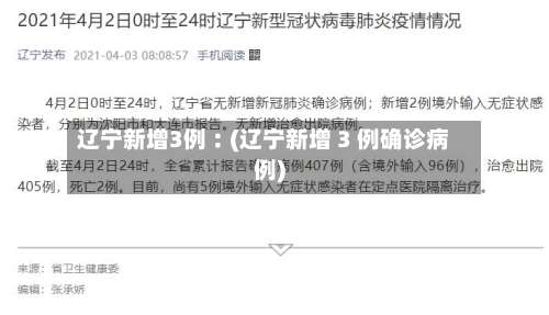 辽宁新增3例︰(辽宁新增 3 例确诊病例)-第1张图片