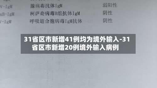31省区市新增41例均为境外输入-31省区市新增20例境外输入病例-第3张图片