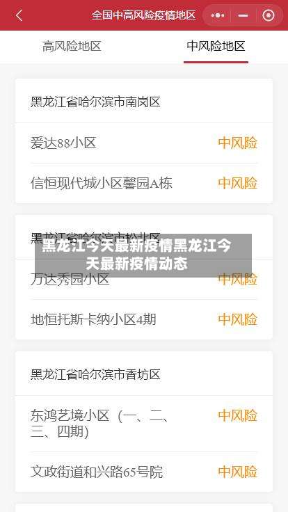 黑龙江今天最新疫情黑龙江今天最新疫情动态-第2张图片
