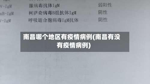 南昌哪个地区有疫情病例(南昌有没有疫情病例)-第3张图片